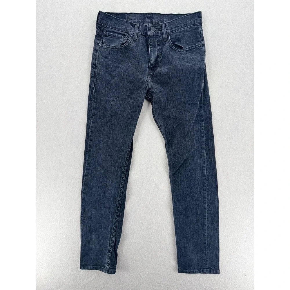 Levis 513 Slim Straight Jeans Mens 31x32 Dark Gray Denim Pants